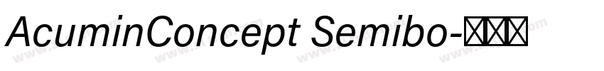 AcuminConcept Semibo字体转换